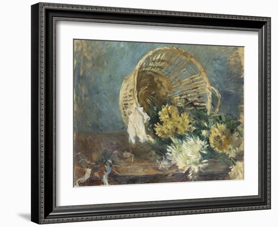 Chrysanthemums or the Overturned Basket, 1885-Berthe Morisot-Framed Giclee Print