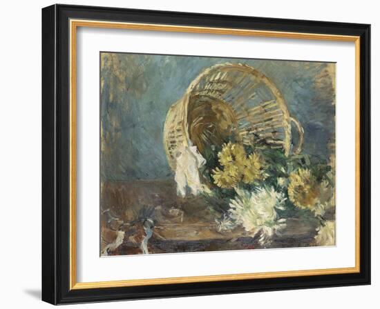 Chrysanthemums or the Overturned Basket, 1885-Berthe Morisot-Framed Giclee Print