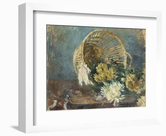 Chrysanthemums or the Overturned Basket, 1885-Berthe Morisot-Framed Giclee Print