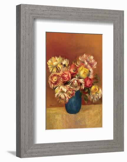 Chrysanthemums-Pierre-Auguste Renoir-Framed Premium Giclee Print