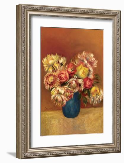 Chrysanthemums-Pierre-Auguste Renoir-Framed Premium Giclee Print