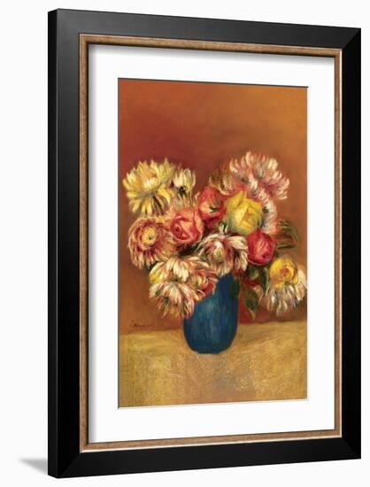 Chrysanthemums-Pierre-Auguste Renoir-Framed Premium Giclee Print