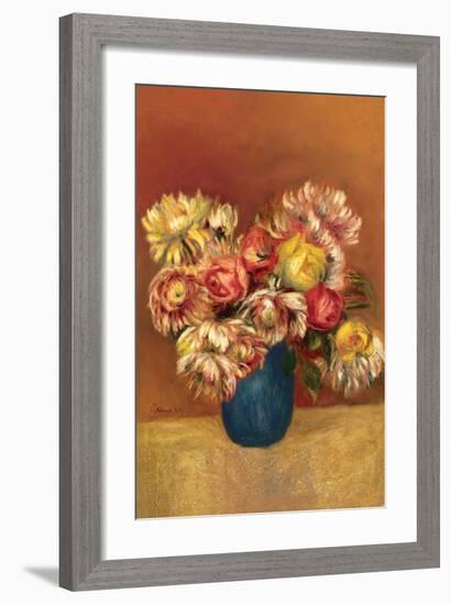 Chrysanthemums-Pierre-Auguste Renoir-Framed Premium Giclee Print