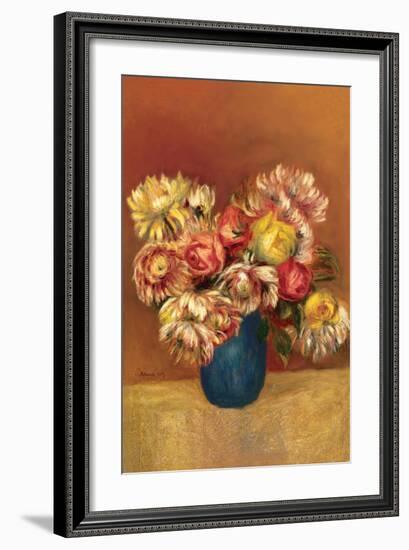 Chrysanthemums-Pierre-Auguste Renoir-Framed Premium Giclee Print