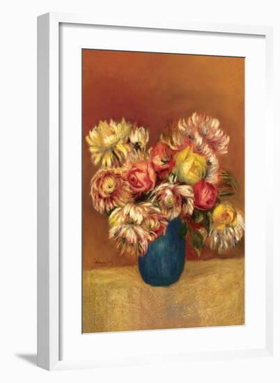 Chrysanthemums-Pierre-Auguste Renoir-Framed Premium Giclee Print