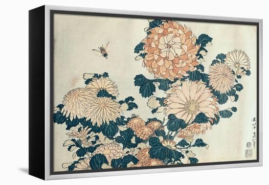 Chrysanthemums-Katsushika Hokusai-Framed Premier Image Canvas