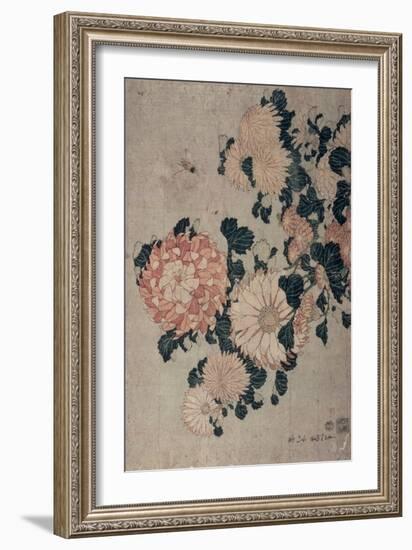 Chrysanthemums-Katsushika Hokusai-Framed Giclee Print