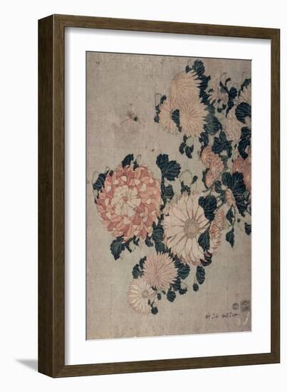 Chrysanthemums-Katsushika Hokusai-Framed Giclee Print