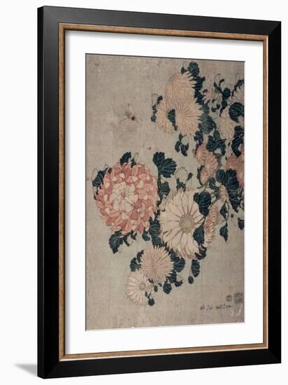 Chrysanthemums-Katsushika Hokusai-Framed Giclee Print