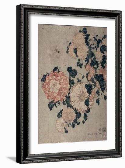 Chrysanthemums-Katsushika Hokusai-Framed Giclee Print