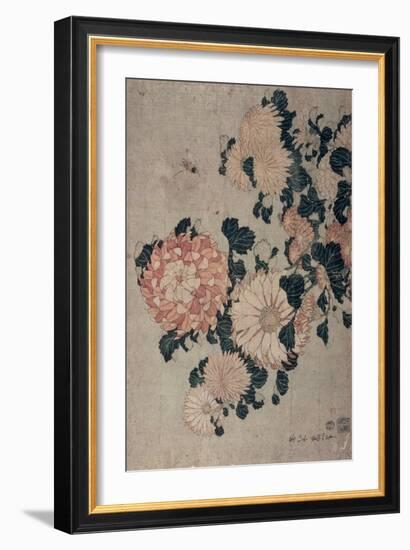 Chrysanthemums-Katsushika Hokusai-Framed Giclee Print