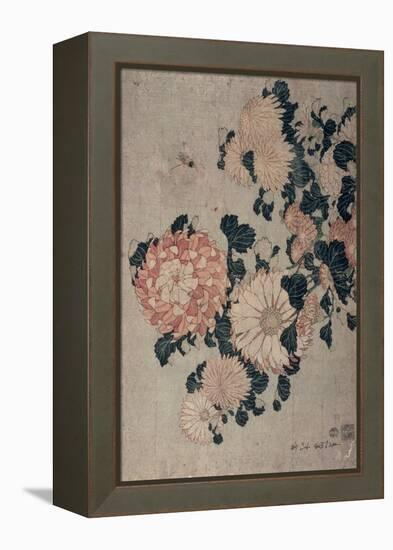 Chrysanthemums-Katsushika Hokusai-Framed Premier Image Canvas