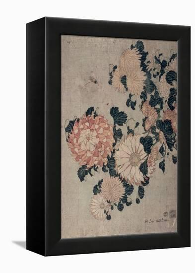 Chrysanthemums-Katsushika Hokusai-Framed Premier Image Canvas