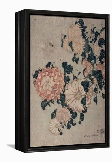 Chrysanthemums-Katsushika Hokusai-Framed Premier Image Canvas