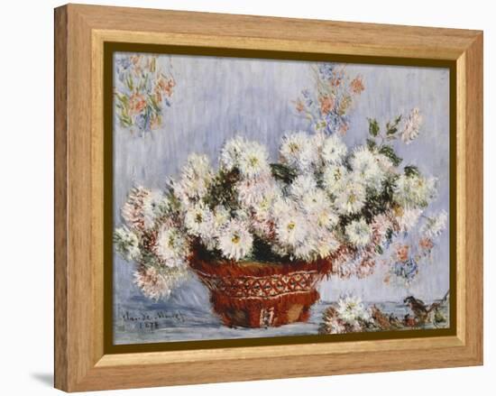 Chrysanthemums-Claude Monet-Framed Premier Image Canvas