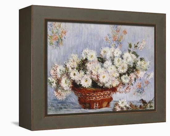 Chrysanthemums-Claude Monet-Framed Premier Image Canvas