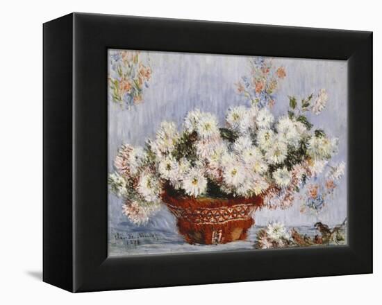 Chrysanthemums-Claude Monet-Framed Premier Image Canvas