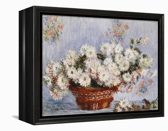 Chrysanthemums-Claude Monet-Framed Premier Image Canvas