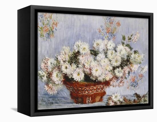 Chrysanthemums-Claude Monet-Framed Premier Image Canvas