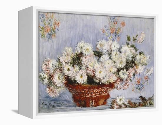 Chrysanthemums-Claude Monet-Framed Premier Image Canvas