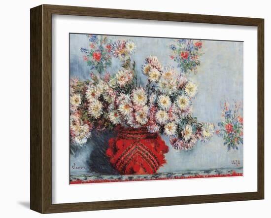 Chrysanthemums-Claude Monet-Framed Art Print