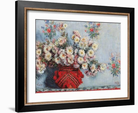 Chrysanthemums-Claude Monet-Framed Art Print