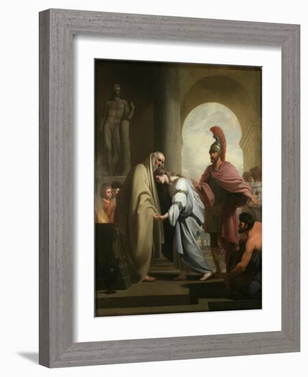 Chryseis Returned to Her Father, 1771 (Oil on Canvas)-Benjamin West-Framed Giclee Print