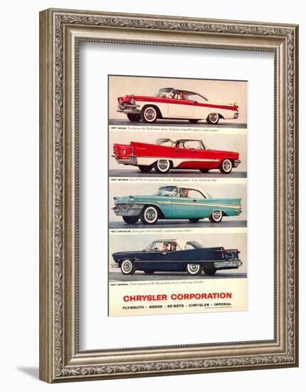 Chrysler 1957 Models-null-Framed Art Print