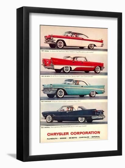 Chrysler 1957 Models-null-Framed Art Print