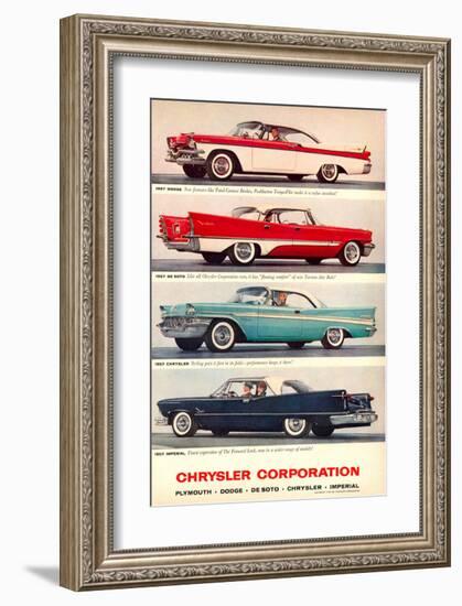 Chrysler 1957 Models-null-Framed Art Print