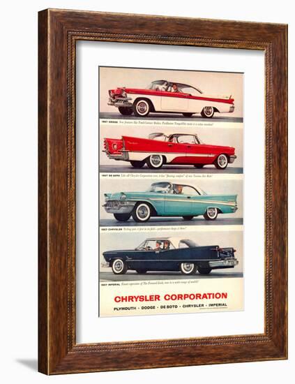 Chrysler 1957 Models-null-Framed Art Print