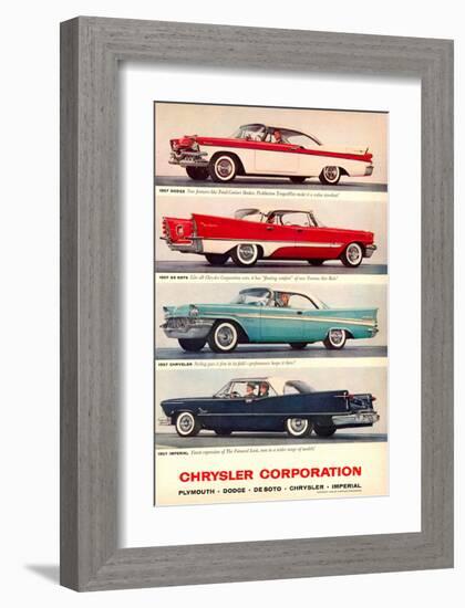 Chrysler 1957 Models-null-Framed Art Print