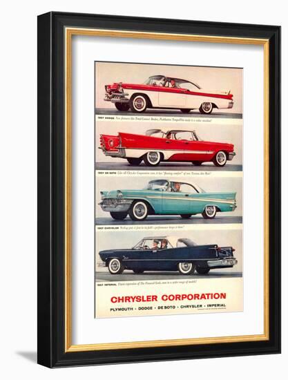 Chrysler 1957 Models-null-Framed Art Print