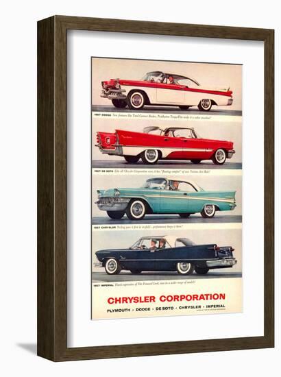 Chrysler 1957 Models-null-Framed Art Print