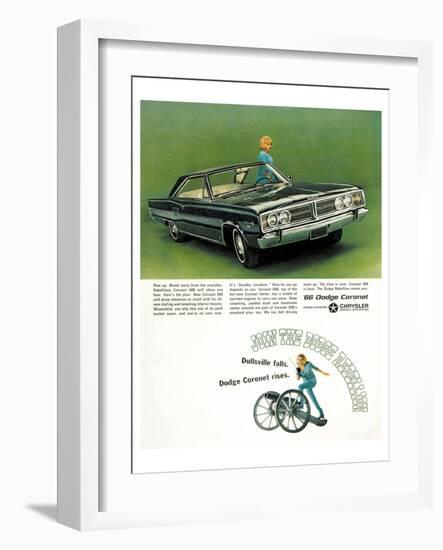 Chrysler 1966 Dodge Coronet-null-Framed Art Print