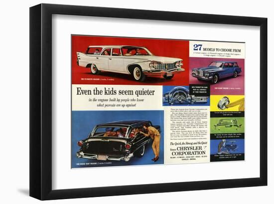 Chrysler 27 Models to Choose…-null-Framed Art Print