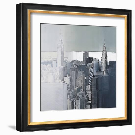 Chrysler and Empire State Buildings-Joan Farré-Framed Giclee Print