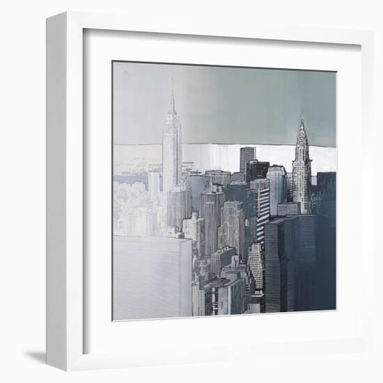 Chrysler and Empire State Buildings-Joan Farré-Framed Giclee Print