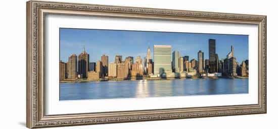 Chrysler and Un Buildings and Midtown Manhattan Skyline from Queens, New York City, New York, USA-Jon Arnold-Framed Photographic Print