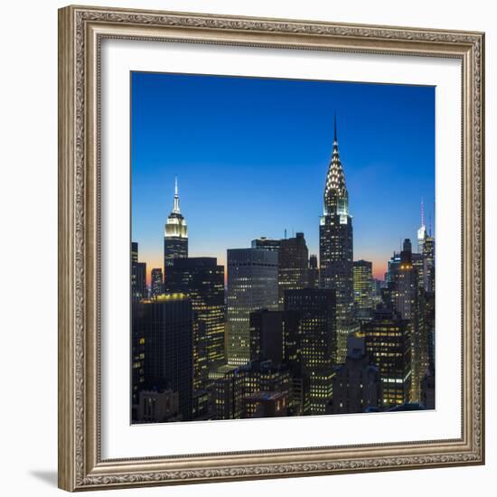 Chrysler Building and Empire State Building, Midtown Manhattan, New York City, New York, USA-Jon Arnold-Framed Photographic Print