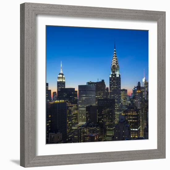 Chrysler Building and Empire State Building, Midtown Manhattan, New York City, New York, USA-Jon Arnold-Framed Photographic Print