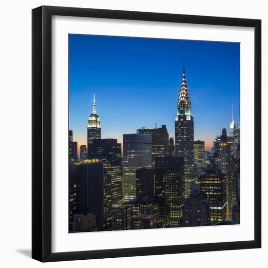 Chrysler Building and Empire State Building, Midtown Manhattan, New York City, New York, USA-Jon Arnold-Framed Photographic Print