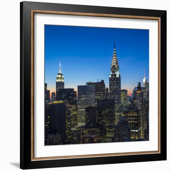 Chrysler Building and Empire State Building, Midtown Manhattan, New York City, New York, USA-Jon Arnold-Framed Photographic Print