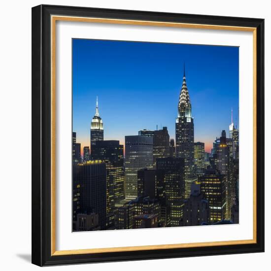 Chrysler Building and Empire State Building, Midtown Manhattan, New York City, New York, USA-Jon Arnold-Framed Photographic Print