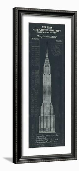 Chrysler Building Plan-The Vintage Collection-Framed Giclee Print