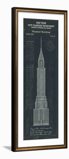 Chrysler Building Plan-The Vintage Collection-Framed Giclee Print