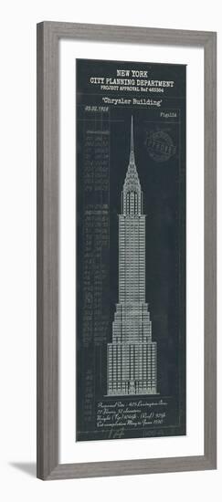 Chrysler Building Plan-The Vintage Collection-Framed Giclee Print