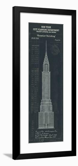 Chrysler Building Plan-The Vintage Collection-Framed Giclee Print