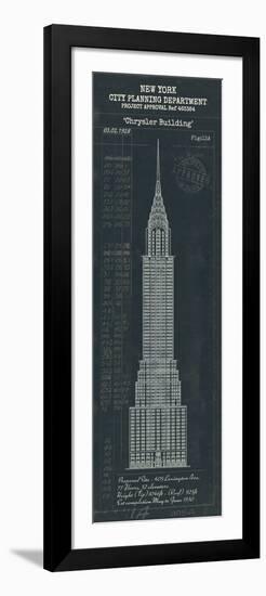 Chrysler Building Plan-The Vintage Collection-Framed Giclee Print