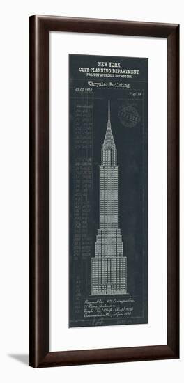 Chrysler Building Plan-The Vintage Collection-Framed Giclee Print